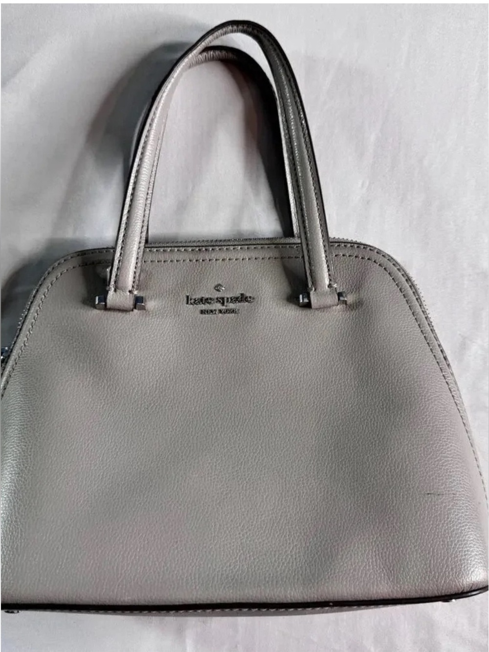 Kate Spade New York Patterson Drive Gray Small Dome Satchel NEW NWOT